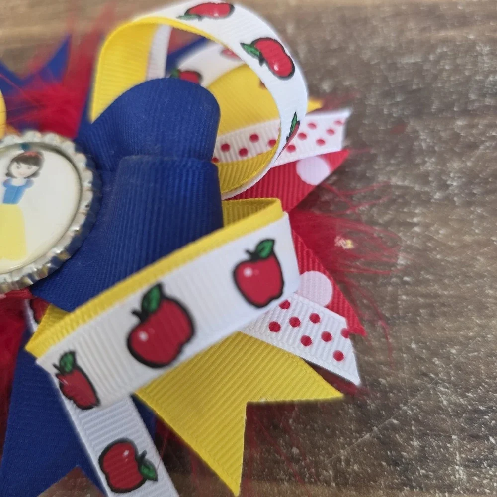 Snow White Inspired Bow Craft Supply‎ Red Yellow Blue Hair Accessory Decoration